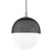 Hudson Lighting Nyack 1 Light Large Pendant, Polished Nickel/Black - 6119-PN-BK