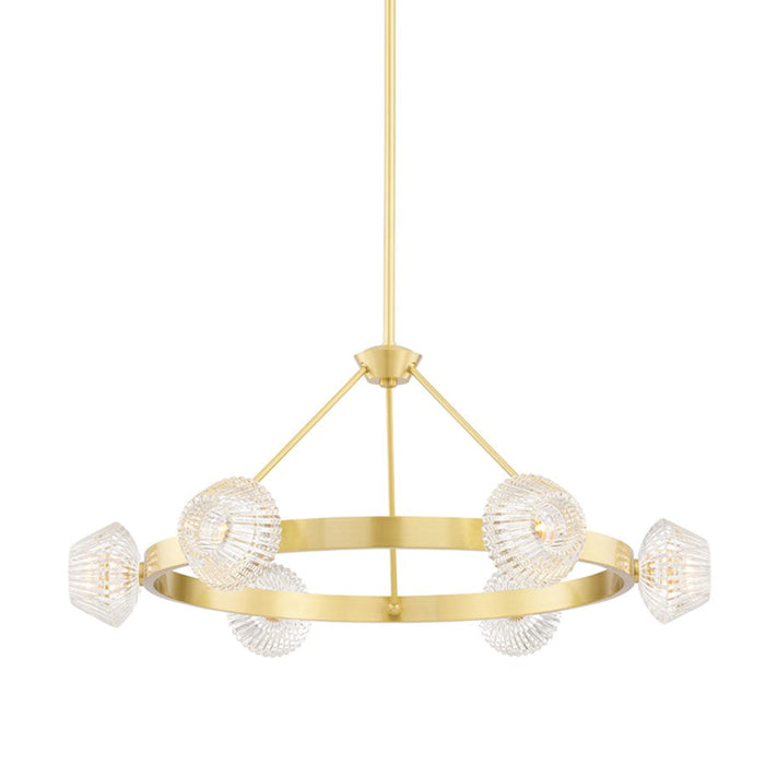 Hudson Valley Barclay 6 Light Chandelier, Aged Brass - 6135-AGB