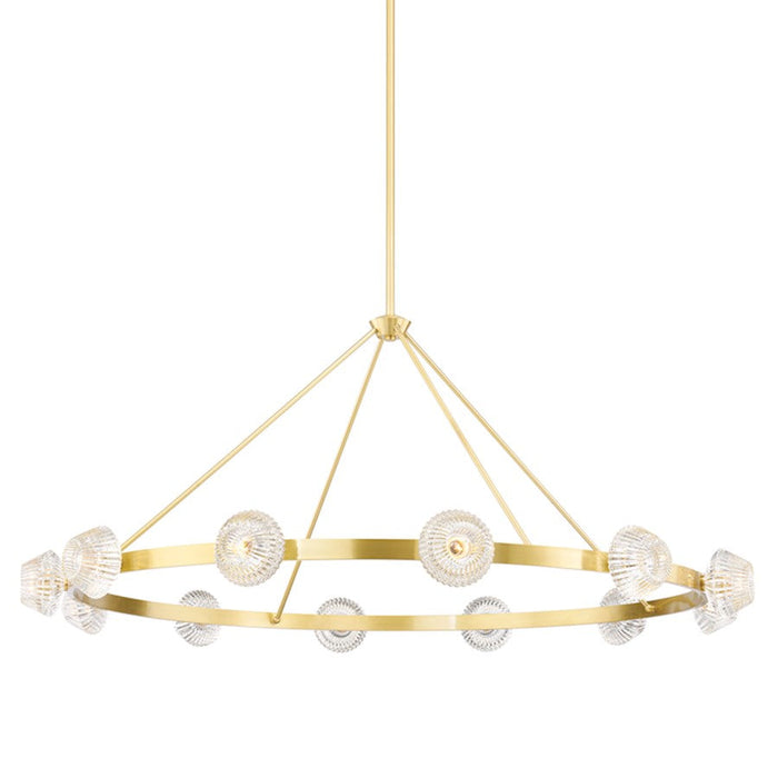 Hudson Valley Barclay 12 Light Chandelier, Aged Brass - 6165-AGB