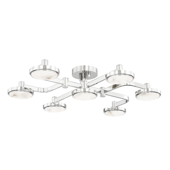 Hudson Valley Meander 6 Light Chandelier, Polished Nickel - 6332-PN