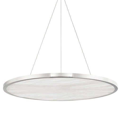 Hudson Lighting Eastport 36" Led Pendant, Polished Nickel/White - 6336-PN