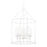 Hudson Valley Torch 5 Light Chandelier, White Plaster - 6625-WP