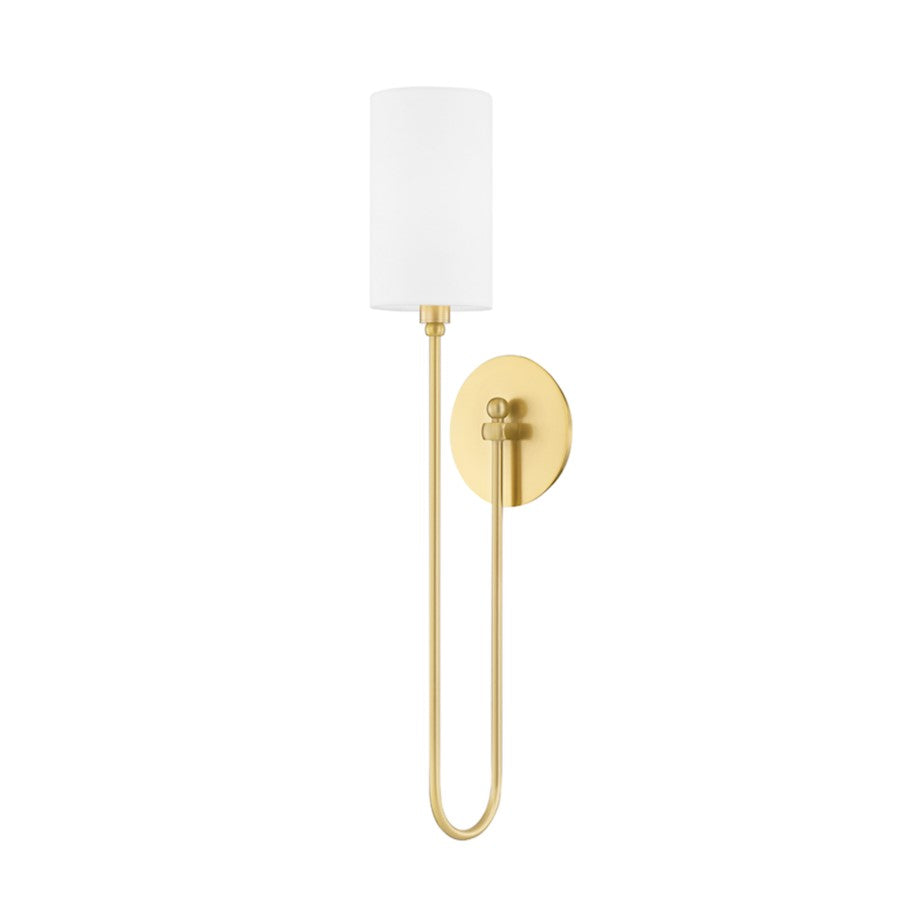 Hudson Valley Harlem 1 Light Wall Sconce, Aged Brass - 6800-AGB