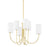 Hudson Valley Harlem 6 Light Chandelier, Aged Brass - 6828-AGB