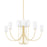 Hudson Valley Harlem 10 Light Chandelier, Aged Brass - 6848-AGB