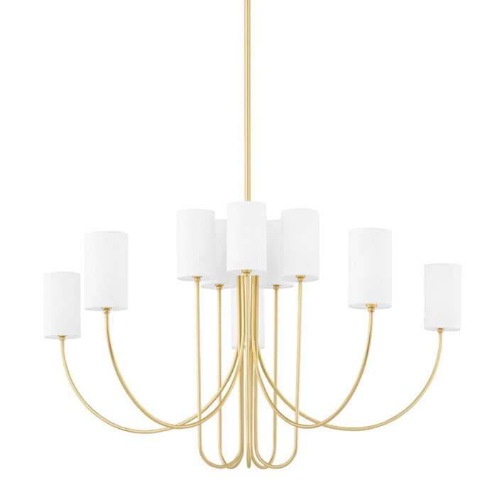 Hudson Valley Harlem 10 Light Chandelier, Aged Brass - 6848-AGB