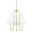 Hudson Valley Slate Hill 3 Light Chandelier, Aged Brass - 7173-AGB