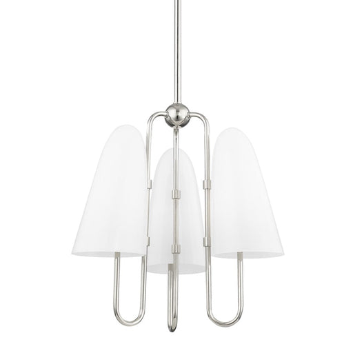 Hudson Valley Slate Hill 3 Light Chandelier, Polished Nickel - 7173-PN