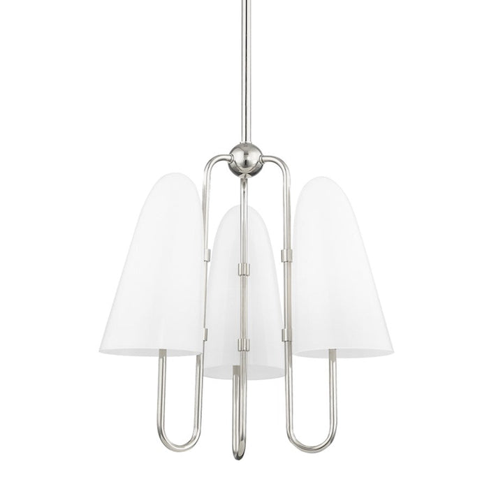 Hudson Valley Slate Hill 3 Light Chandelier, Polished Nickel - 7173-PN