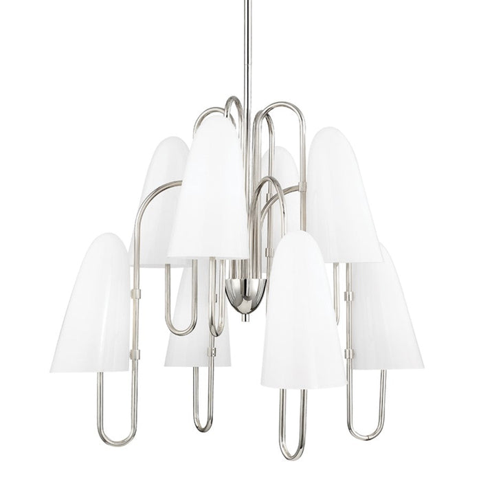 Hudson Valley Slate Hill 8 Light Chandelier, Polished Nickel - 7178-PN