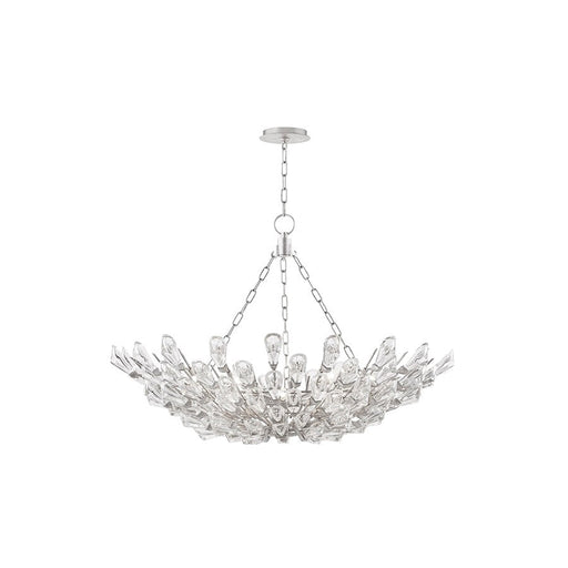 Hudson Valley Tulip 9 Light Chandelier, Silver/Clear K9 Crystal - 7228-SL