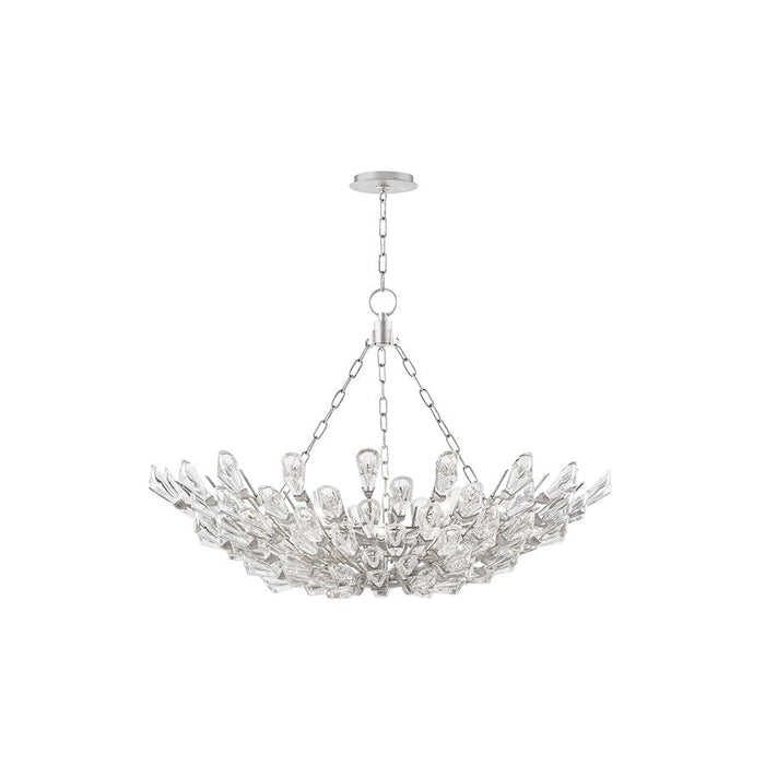 Hudson Valley Tulip 9 Light Chandelier, Silver/Clear K9 Crystal - 7228-SL