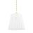 Hudson Valley Verona Beach 1 Light Small Pendant in Aged Brass/White - 7614-AGB