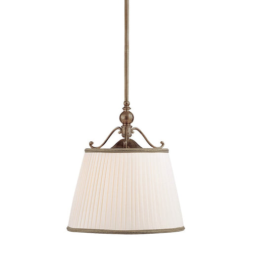 Hudson Valley Orchard Park 1 Light Pendant, Historic Bronze/Off White - 7711-HB