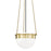 Hudson Valley Silo 1 Light 12" Pendant, Aged Brass/White - 7715-AGB