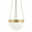 Hudson Valley Silo 1 Light 14" Pendant, Aged Brass/White - 7719-AGB