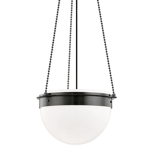 Hudson Valley Silo 1 Light Pendant, Old Bronze/White - 7719-OB
