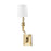 Hudson Valley Mercer 1 Light Wall Sconce, Aged Brass/Off White - 7901-AGB