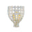 Hudson Valley Floral Park 1 Light Wall Sconce, Aged Brass/Clear Glass - 8201-AGB