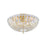 Hudson Valley Floral Park 1 Light Flush Mount, Brass/Iridescent Glass - 8217-AGB