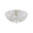 Hudson Valley Floral Park 1 Light Flush Mount, Nickel/Iridescent Glass - 8217-PN