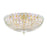 Hudson Valley Floral Park 6 Light Flush Mount, Aged Brass/Clear Glass - 8222-AGB