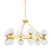 Hudson Valley Grafton 12 Light Chandelier in Aged Brass/White - 8236-AGB