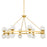 Hudson Valley Grafton 16 Light Chandelier in Aged Brass/White - 8241-AGB