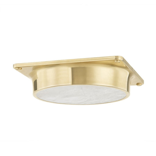 Hudson Valley Greenwich 1 Light Flush Mount in Aged Brass - 8301-AGB