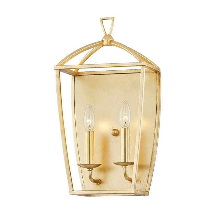 Hudson Valley Bryant 2 Light Wall Sconce, Gold Leaf - 8302