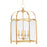 Hudson Valley Millbrook 4 Light Lantern, Aged Brass/Clear - 8416-AGB