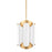 Hudson Valley Banks 6 Light Pendant, Gold Leaf/White - 8513-GL-WH