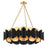 Hudson Valley Banks 12 Light Chandelier, Gold Leaf/Black - 8534-GL-BK