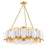 Hudson Valley Banks 12 Light Chandelier, Gold Leaf/White - 8534-GL-WH