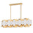 Hudson Valley Banks 12 Light Linear Island Pendant, Gold Leaf/White - 8546-GL-WH