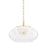 Hudson Valley Moore 1 Light Pendant, Aged Brass/White - 9017-AGB