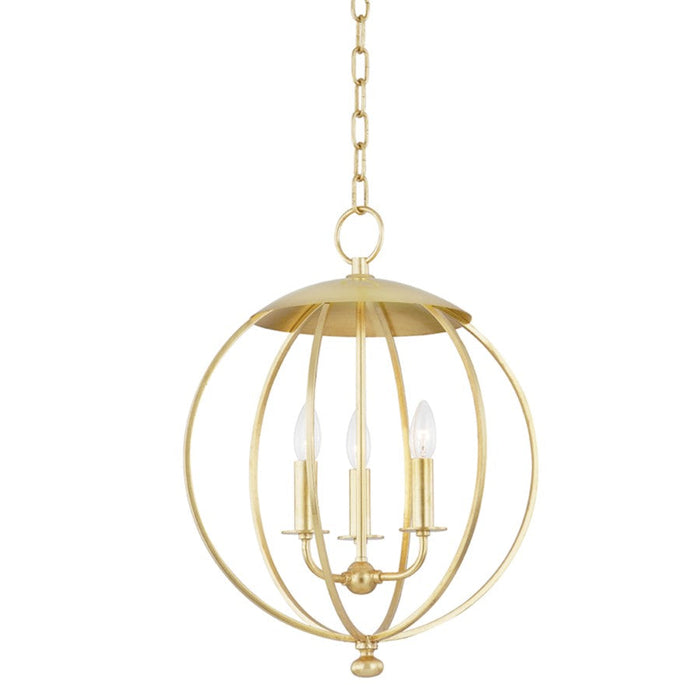 Hudson Valley Wesley 3 Light Pendant, Gold Leaf - 9117-GL