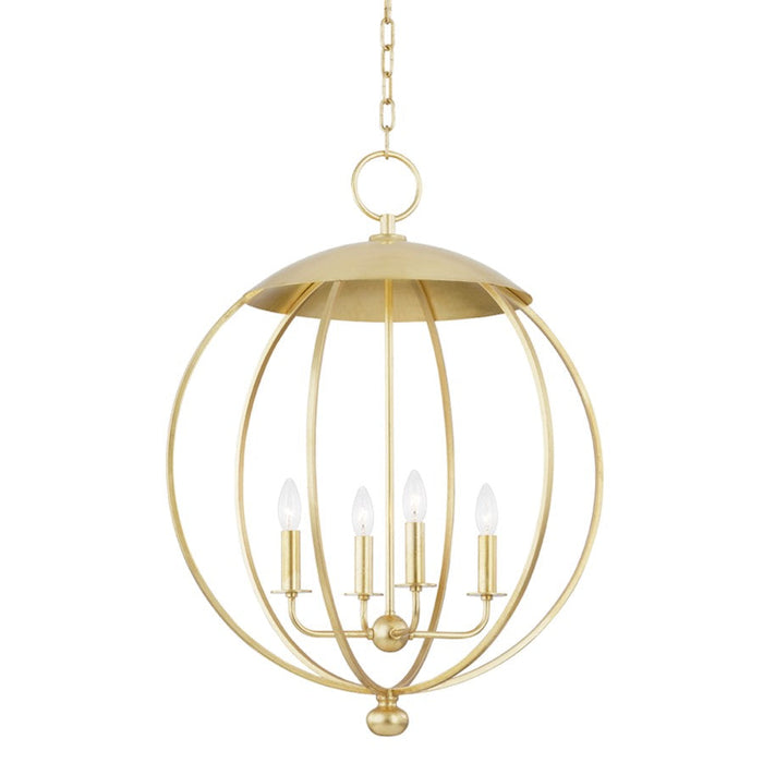 Hudson Valley Wesley 4 Light Pendant, Gold Leaf - 9124-GL