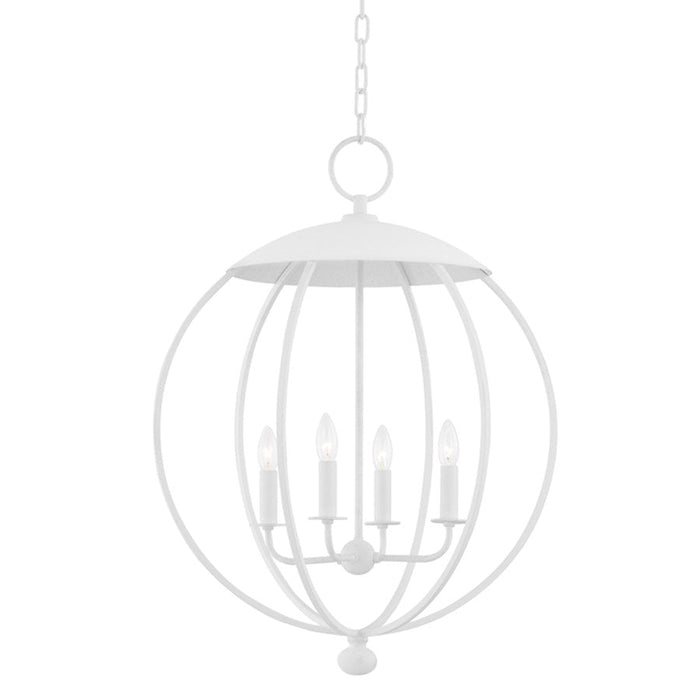 Hudson Valley Wesley 4 Light Pendant, White Plaster - 9124-WP