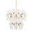 Hudson Valley Hilo 20 Light Chandelier, Aged Brass/Blonchino Piastre - 9131-AGB