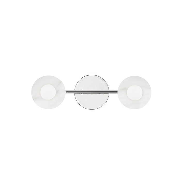 Hudson Valley Elmont 2-Light Bath Bracket, Polished Nickel/Alabaster - 9202-PN