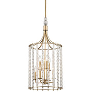Hudson Valley Whitestone 8 Light Lantern, Aged Brass - 9318-AGB