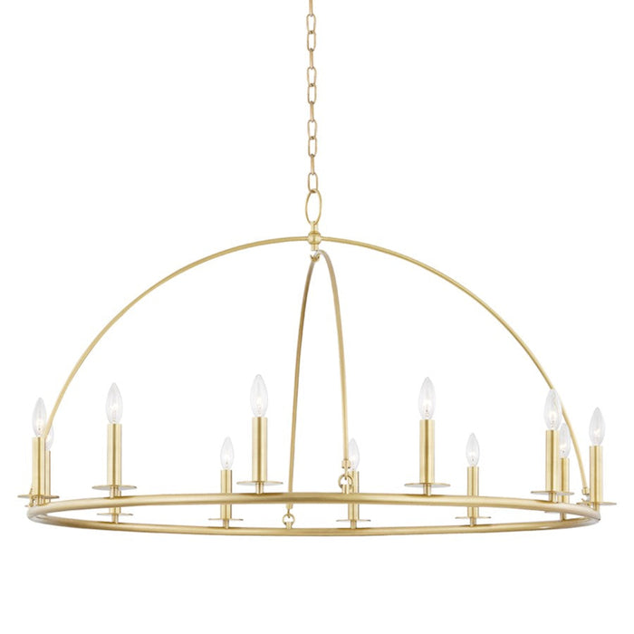 Hudson Valley Howell 12 Light Chandelier, Aged Brass - 9547-AGB