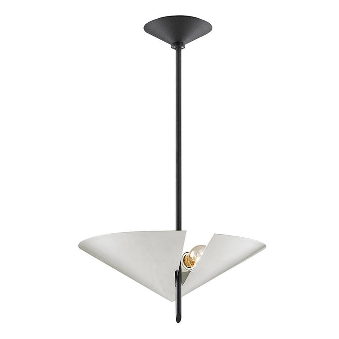 Hudson Valley Equilibrium 2 Light Pendant, Black/Nickel Shade - 9711-PN-BK