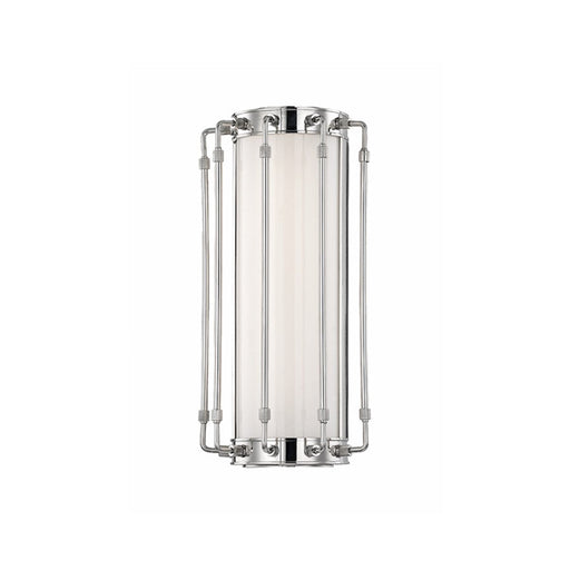 Hudson Valley Hyde Park 1 Light Wall Sconce, Polished Nickel/Opal - 9712-PN