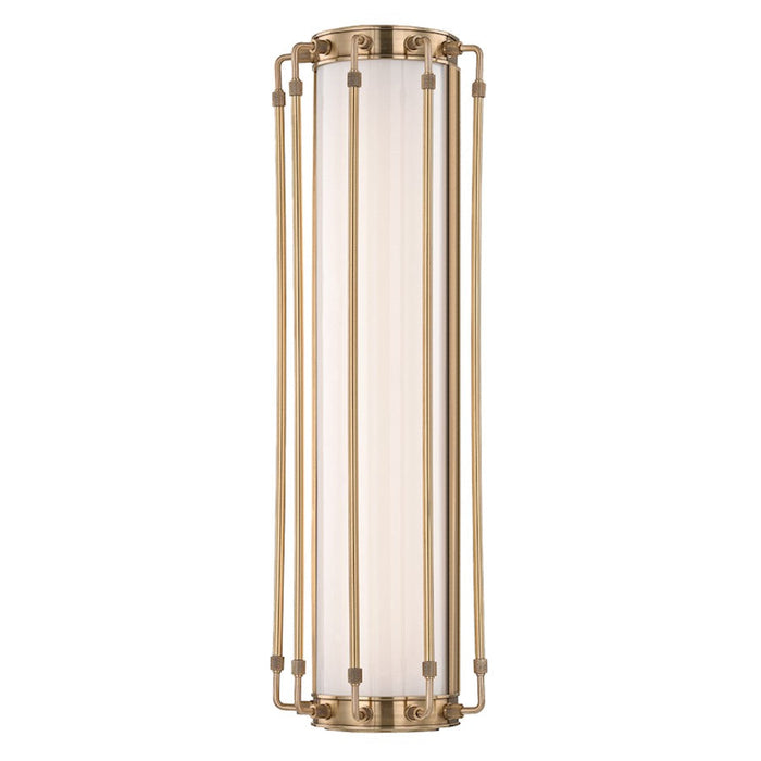 Hudson Valley Hyde Park 1 Light Wall Sconce, Aged Brass/Opal - 9720-AGB