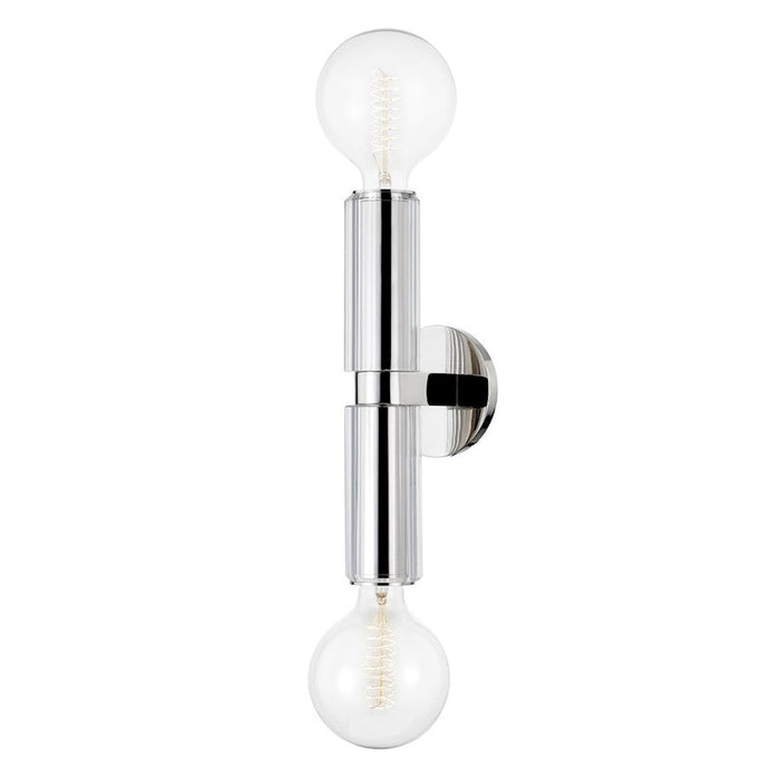 Hudson Valley Gilbert 2 Light Wall Sconce, Polished Nickel - 9842-PN