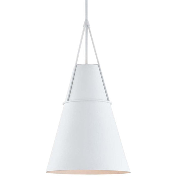 Hudson Valley Lange 1 Light 26" Pendant, White - 9914-WP