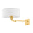 Hudson Valley Sammy 1 Light Wall Sconce, Aged Brass/White - BKO1600-AGB