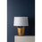 Hudson Valley Kamay 2 Light Table Lamp, Aged Brass/White